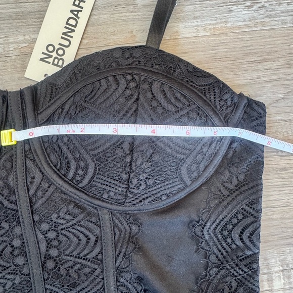 No Boundaries Black Lace Bustier Top - Picture 5 of 11